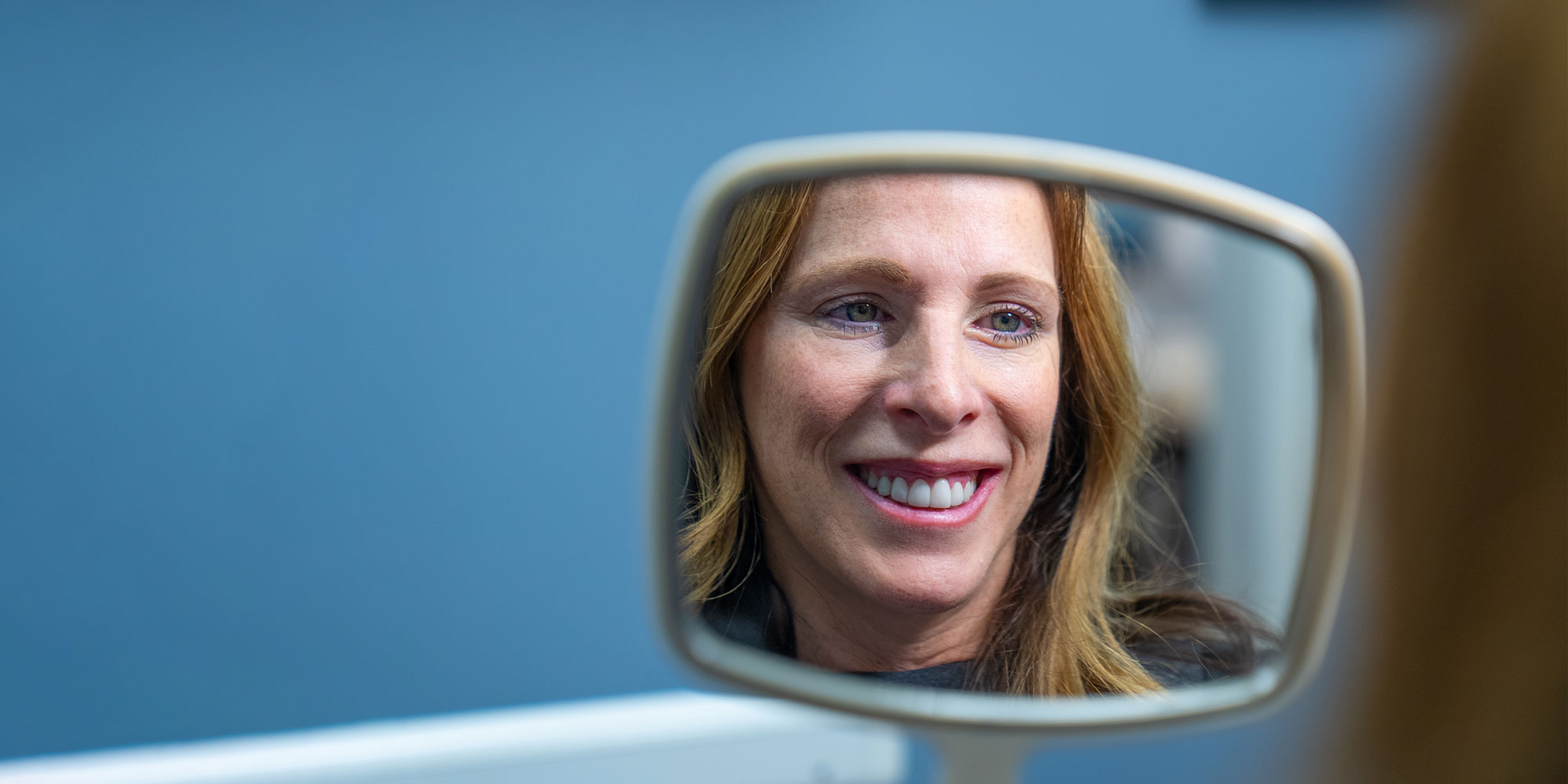 woman new veneers