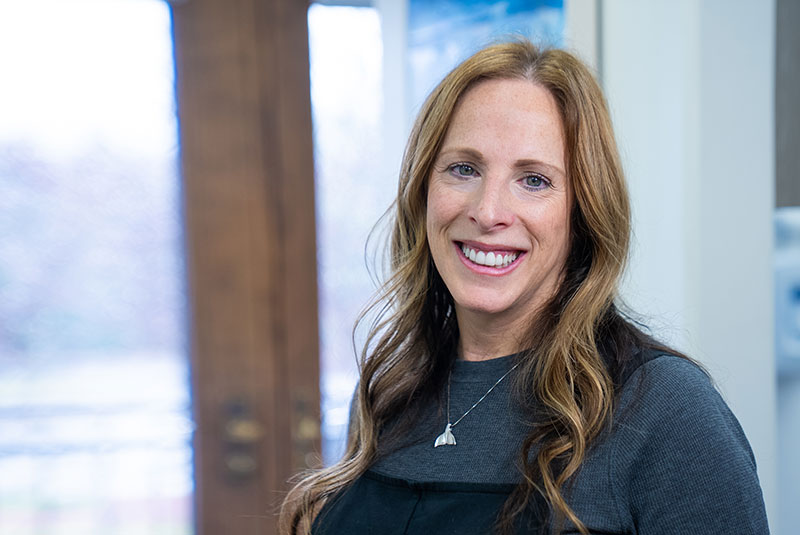 woman with new smile