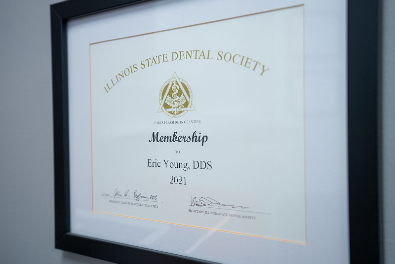 Illinois State Dental Society membership certificate